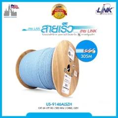 สายแลน Cat6A Link US-9146ALSZH UTP XG Cable, 500MHz, LSZH, Aqua Blue 305M/Roll