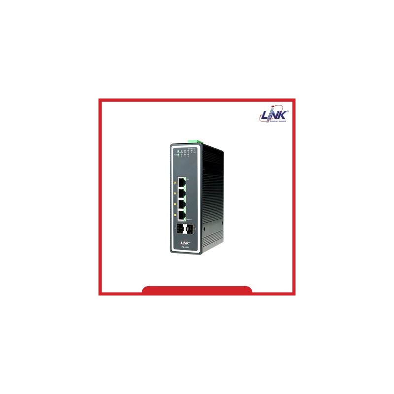 Link PS-1080 4-Port Industrial Gigabit PoE SWITCH, 2 SFP