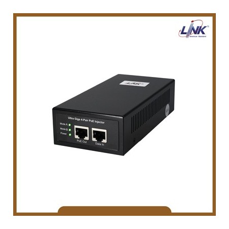 Link PS-8616 Gigabit POE+ 60W Injector with PD Detection 802.3bt