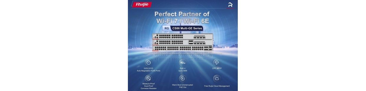 Ruijie Switch RG-CS86 Series Multi-Gigabit 10GE/5GE/2.5GE/1GE