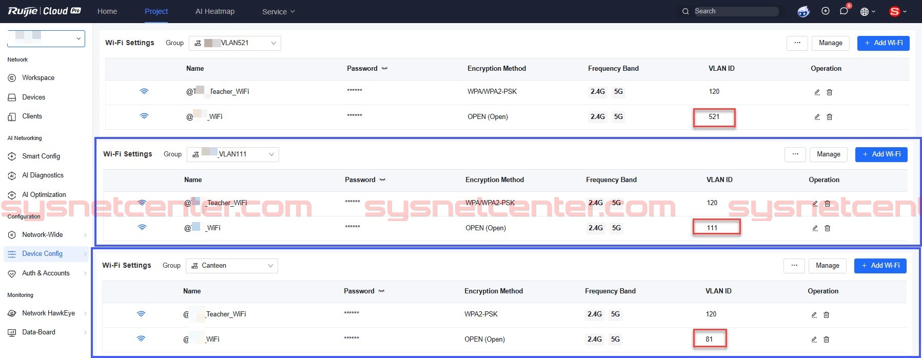 ระบบ WIFI งานโรงเรียนขนาดใหญ่นักเรียน 2000 คน