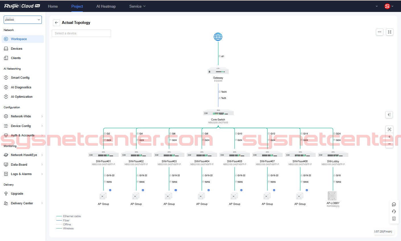 งานระบบ WIFI ในหอพักขนาด 50 ห้อง