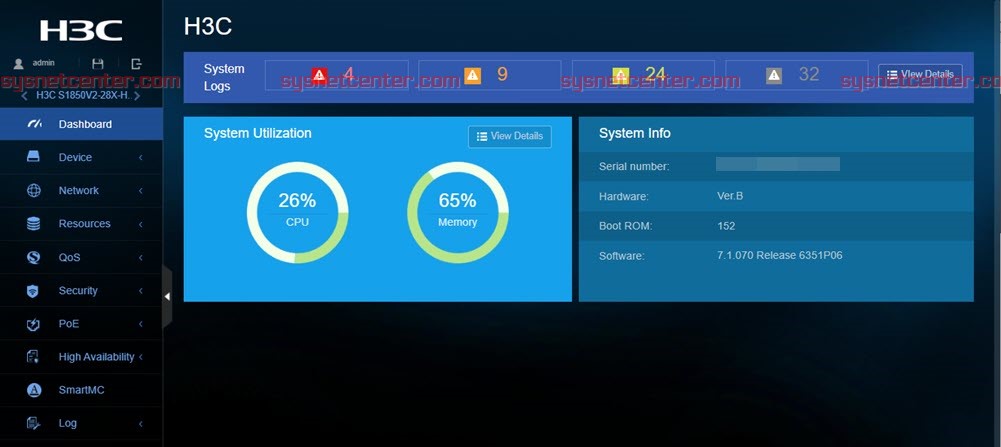 H3C Managed Switch Config VLAN