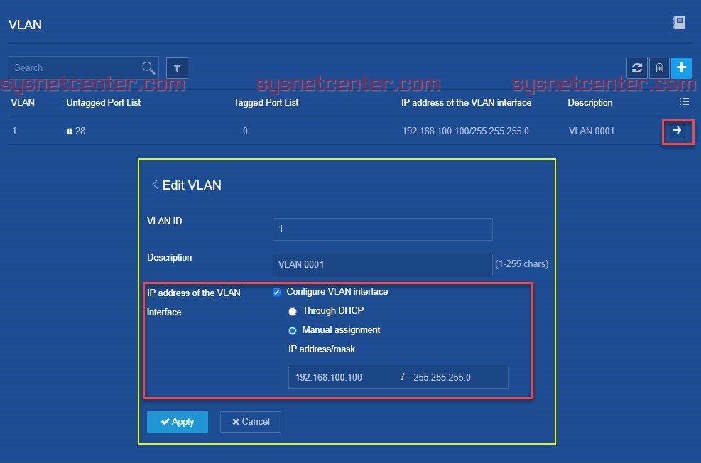 H3C Managed Switch Config VLAN