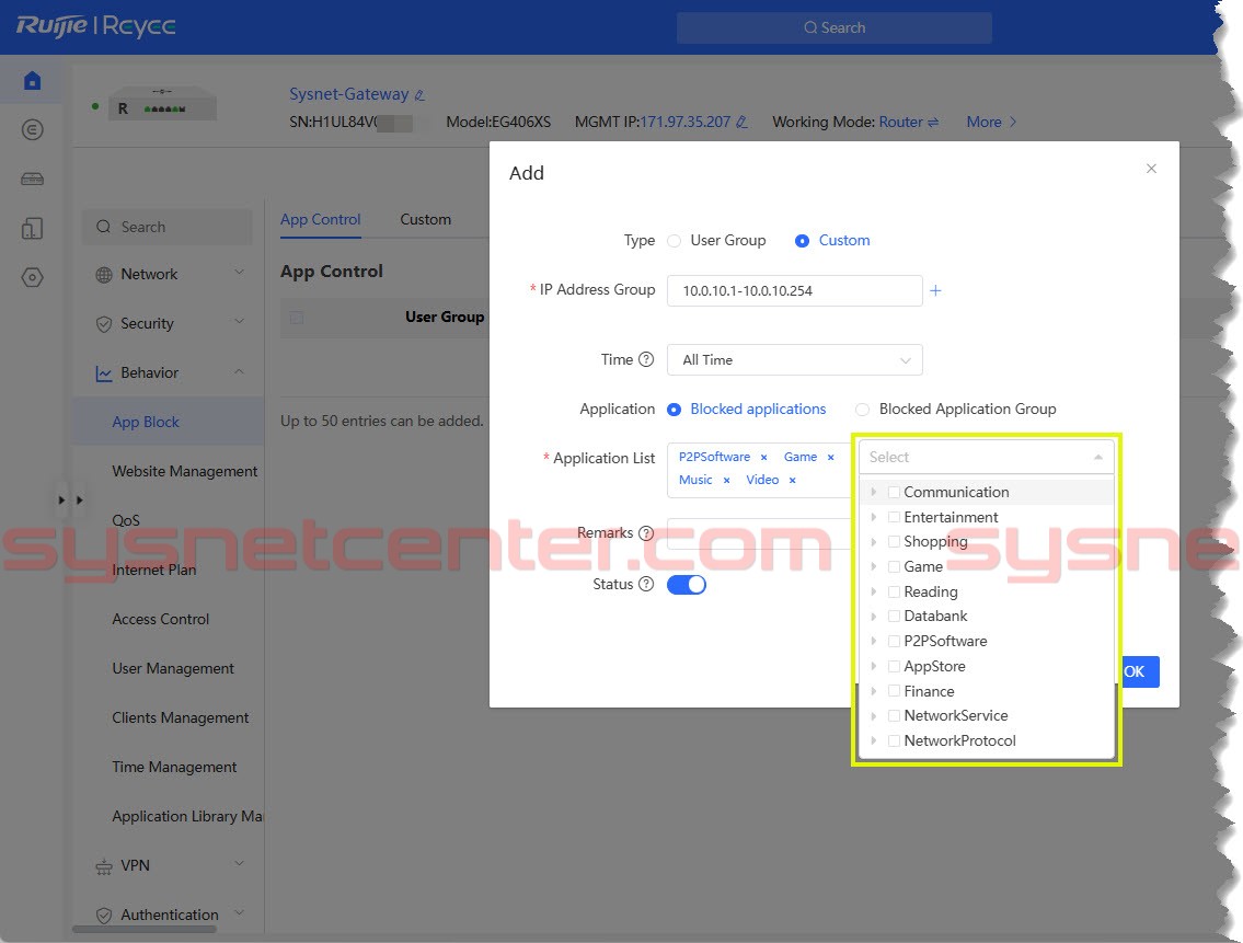 Review ทดสอบใช้งาน Reyee RG-EG406XS Router