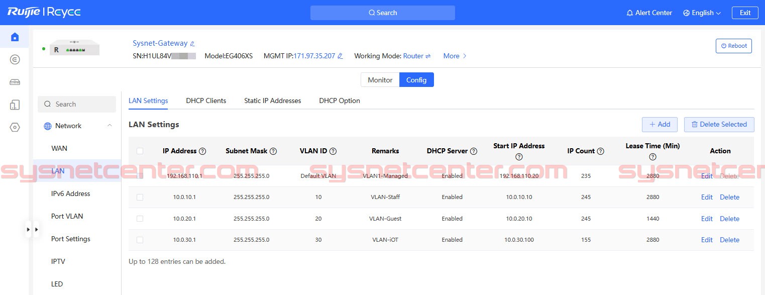 Review ทดสอบใช้งาน Reyee RG-EG406XS Router
