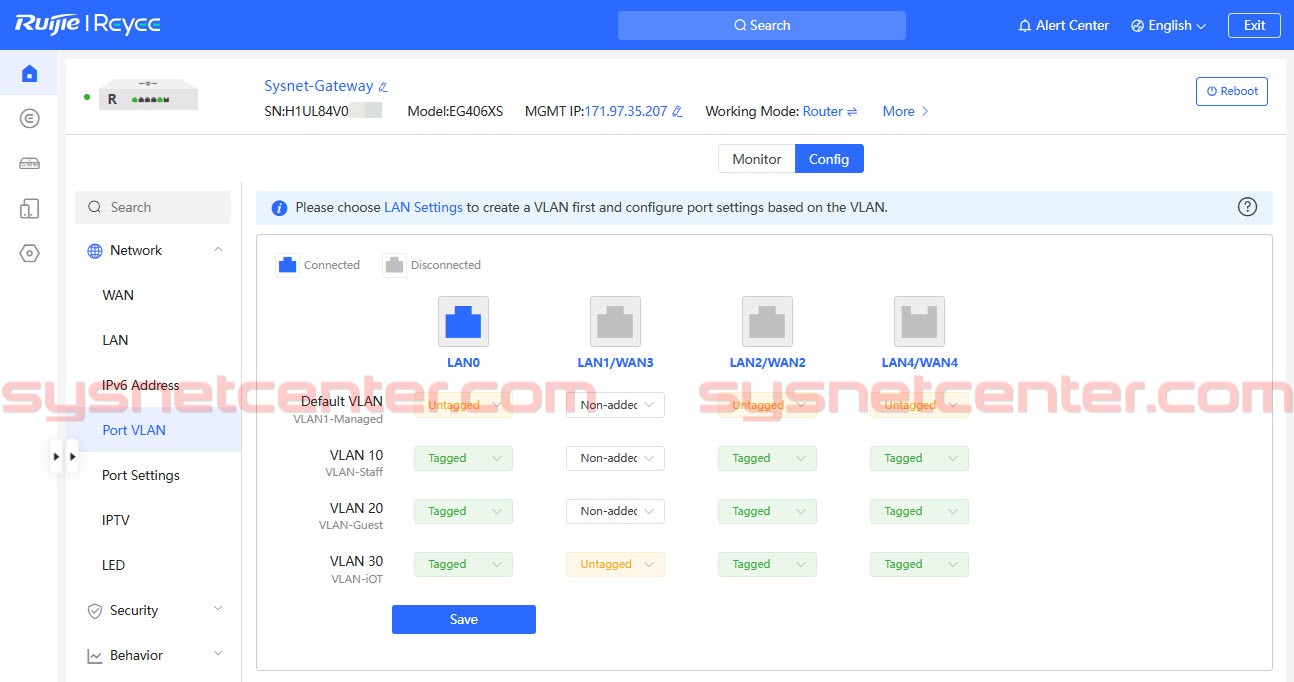 Review ทดสอบใช้งาน Reyee RG-EG406XS Router