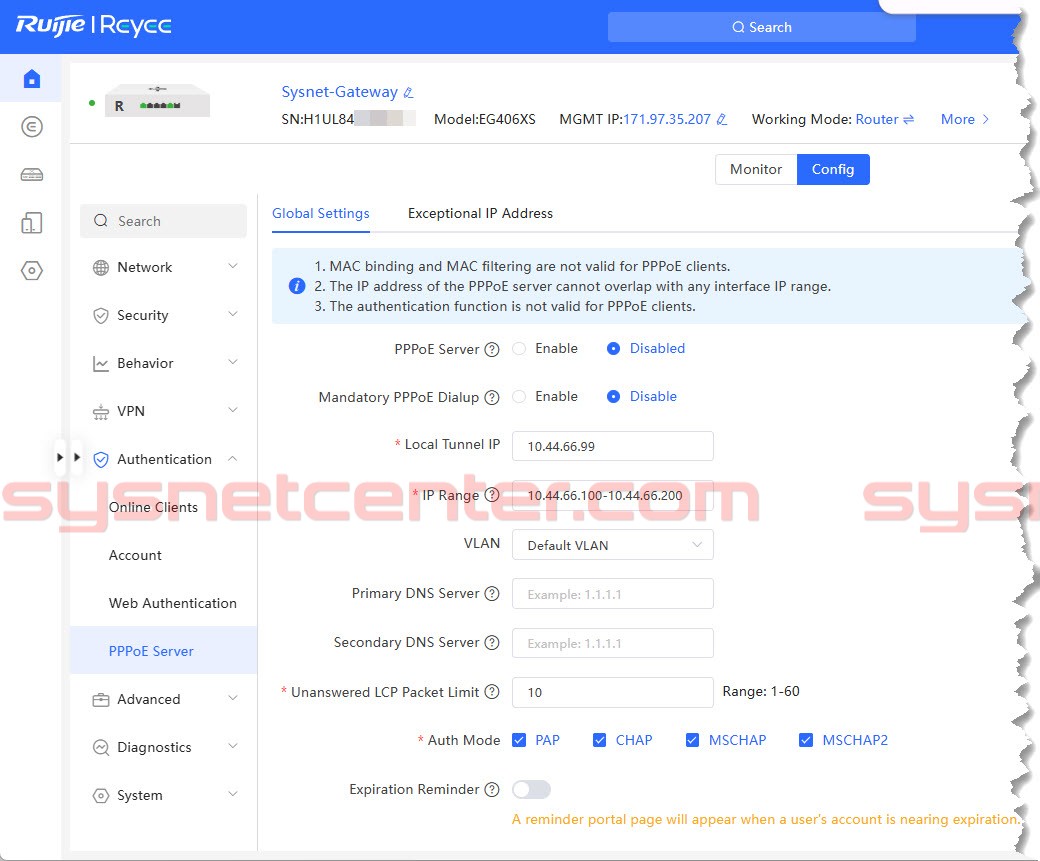 Review ทดสอบใช้งาน Reyee RG-EG406XS Router