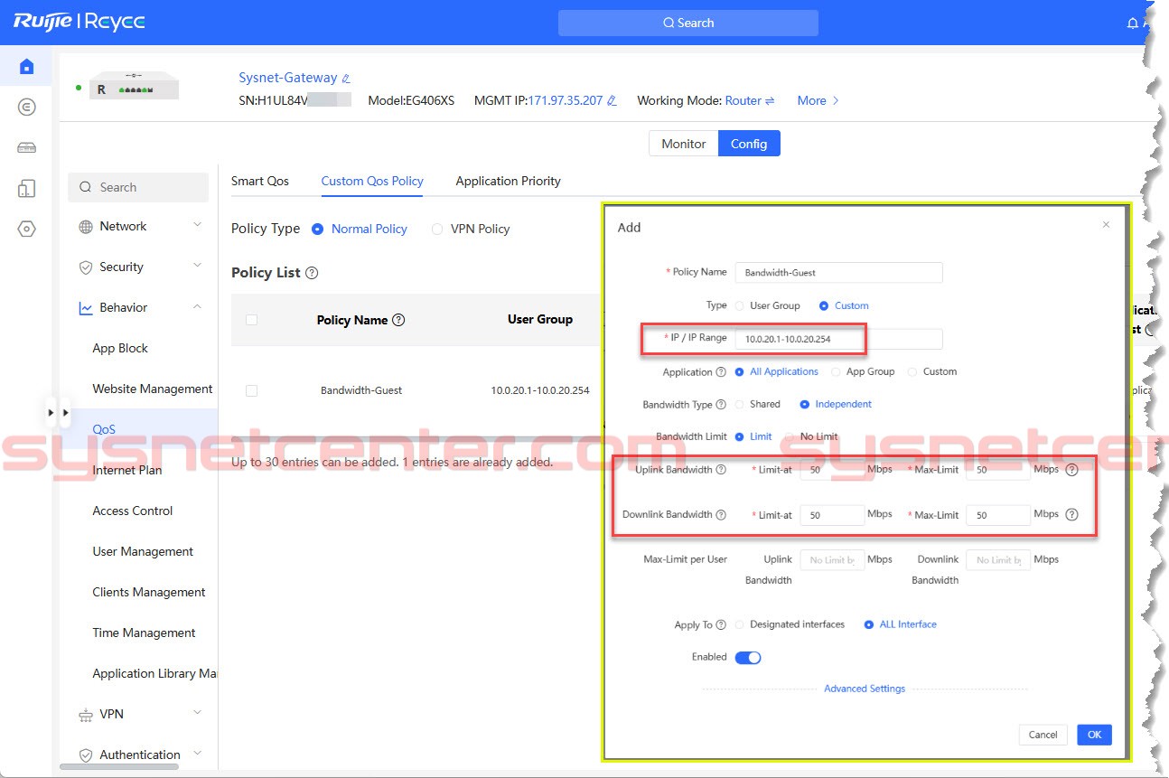 Review ทดสอบใช้งาน Reyee RG-EG406XS Router