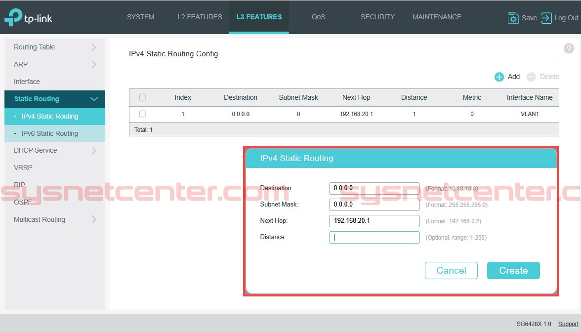 Config Inter-VLAN TP-Link Omada L3-Managed Switch