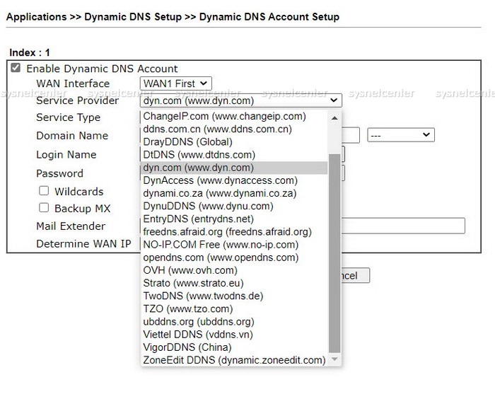 Draytek Vigor3910 Dynamic DNS