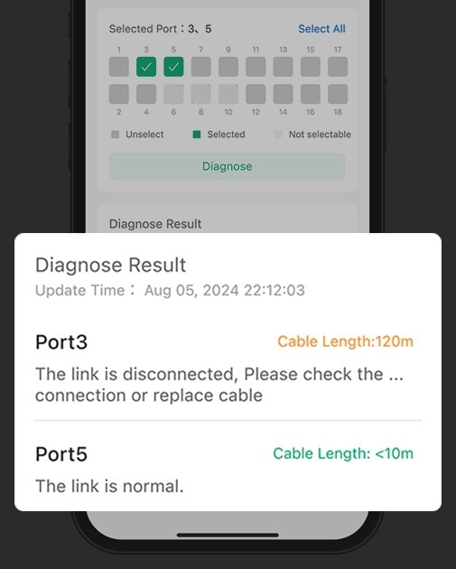 Cable test for precise fault detection