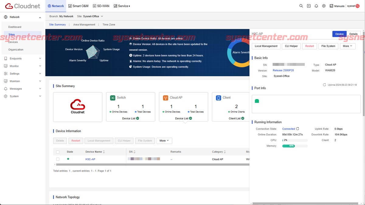 Review H3C Access Point รองรับ Managed ผ่าน CloudNet