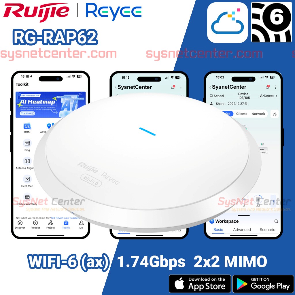 Review Ruijie RAP62 Wifi-6 พร้อม Ruijie Cloud