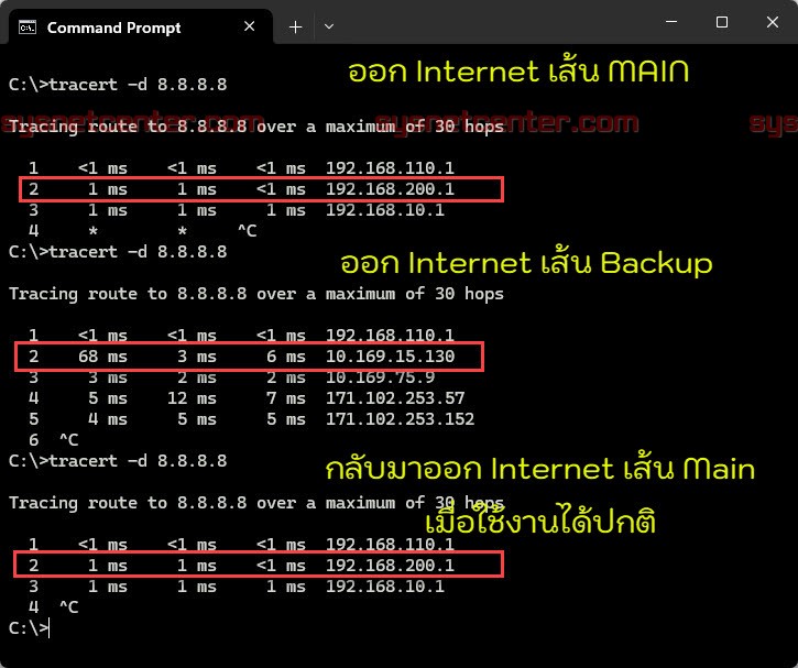 Loadbalance การเลือกใช้งาน Loadbalance ใช้งาน Internet มากกว่า 1 เส้น