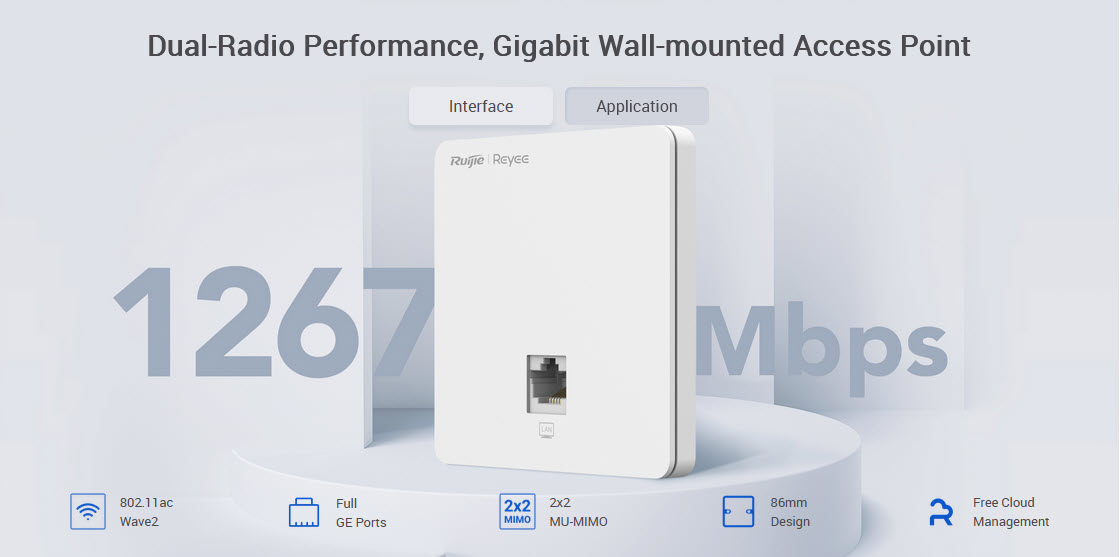 Reyee RG-RAP1201 Wi-Fi 5 Gigabit Wall-Mounted Access Point