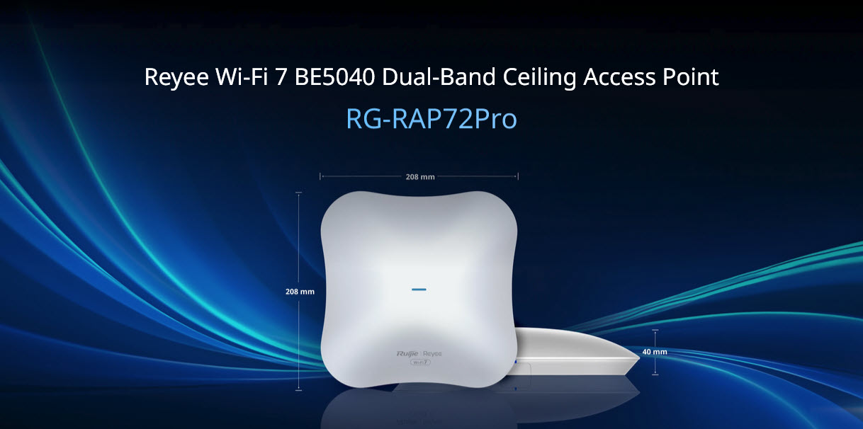 RG-RAP72Pro Reyee Wi-Fi 7 BE5040 Dual-Band Ceiling Access Point