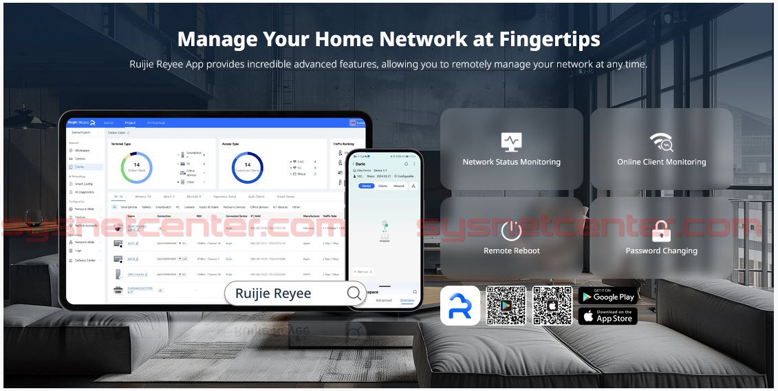 RG-EW6000GX Reyee 6000M Wi-Fi 6 Mesh Router Port 2.5G