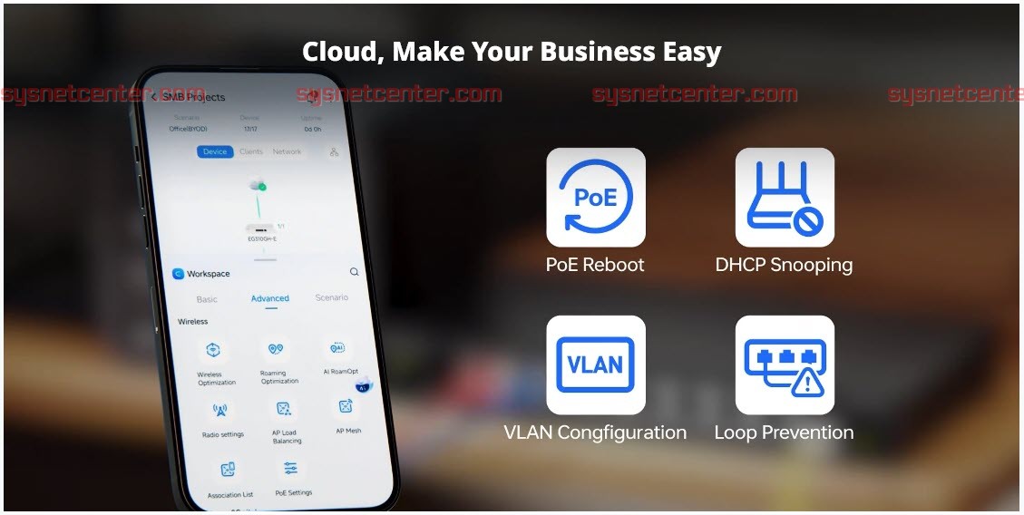 RG-ES206MG-P Cloud, Make Your Business Easy