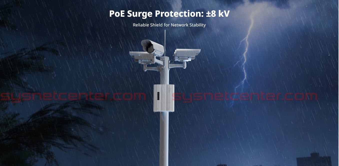 RG-ES207GS-PI-OD Reyee 7-Port Gigabit Outdoor PoE Switch with PoE/DC Input