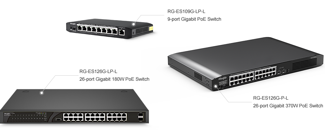 RG-ES100 Series Unmanaged PoE Switches