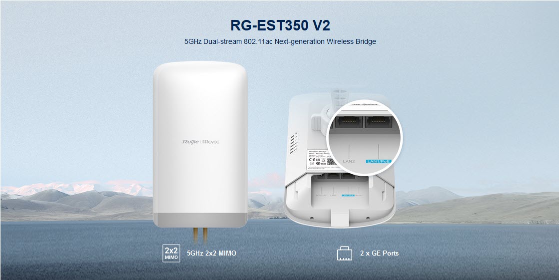 RG-EST350 V2 5GHz Dual-stream 802.11ac