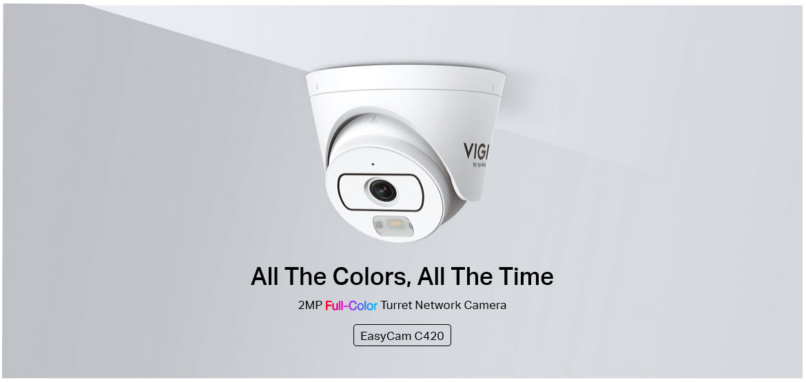 EasyCam C420 VIGI 2MP Full-Color Turret Network Camera