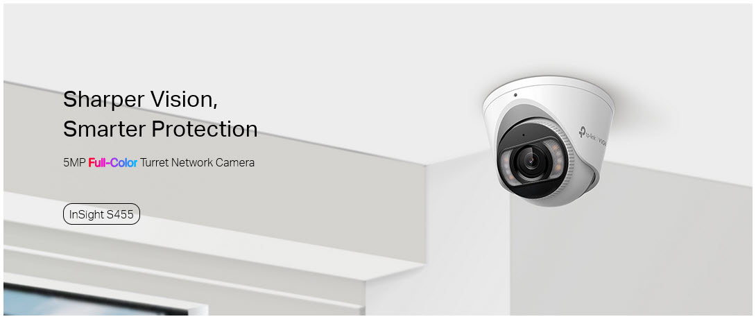 Insight S455 VIGI TP-Link VIGI 5MP Full-Color Turret Network Camera