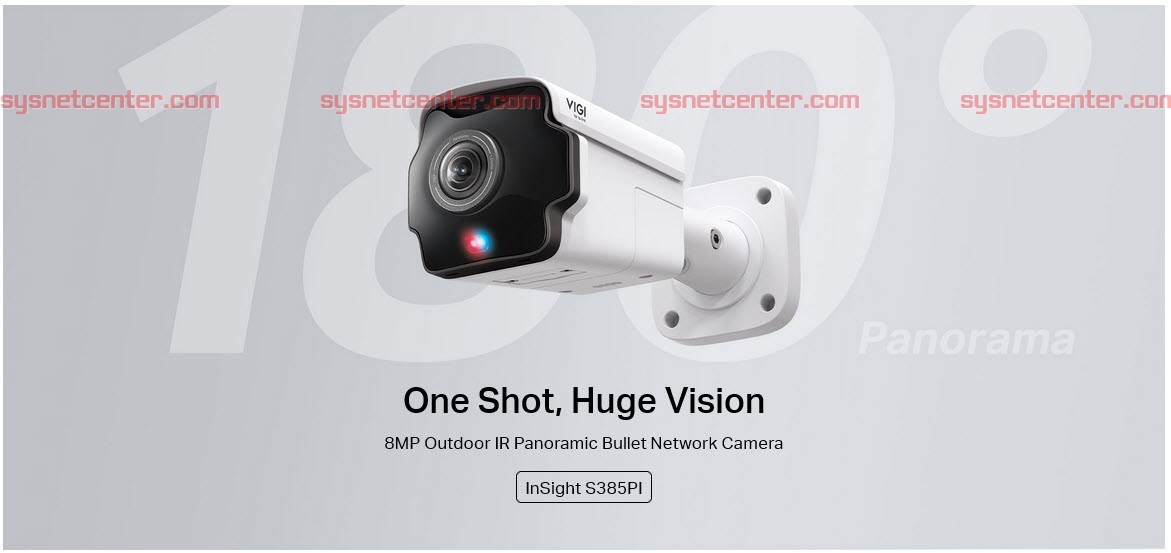 Insight S385Pi VIGI 8MP Outdoor IR Panoramic Bullet Network Camera