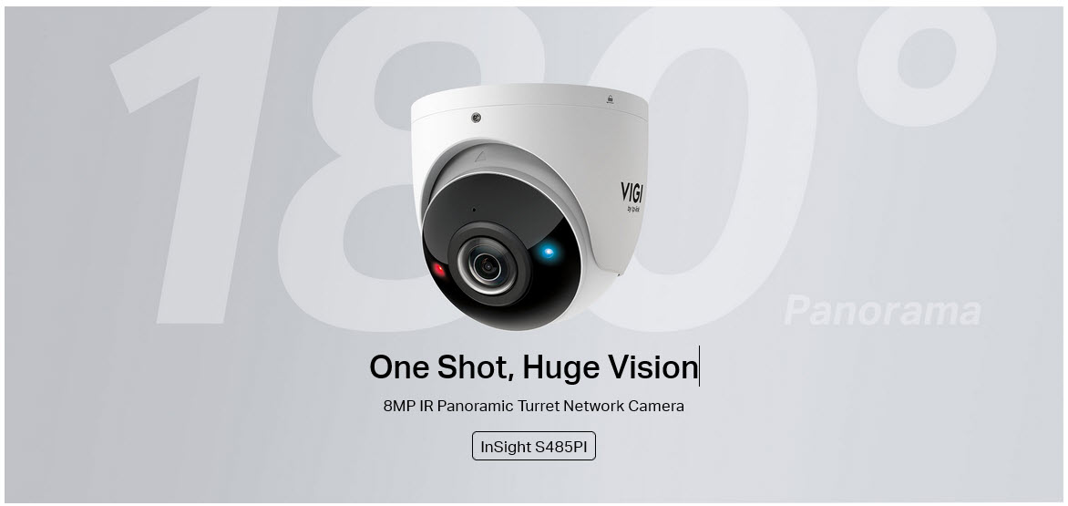 Insight S485Pi VIGI 8MP IR Panoramic Turret Network Camera