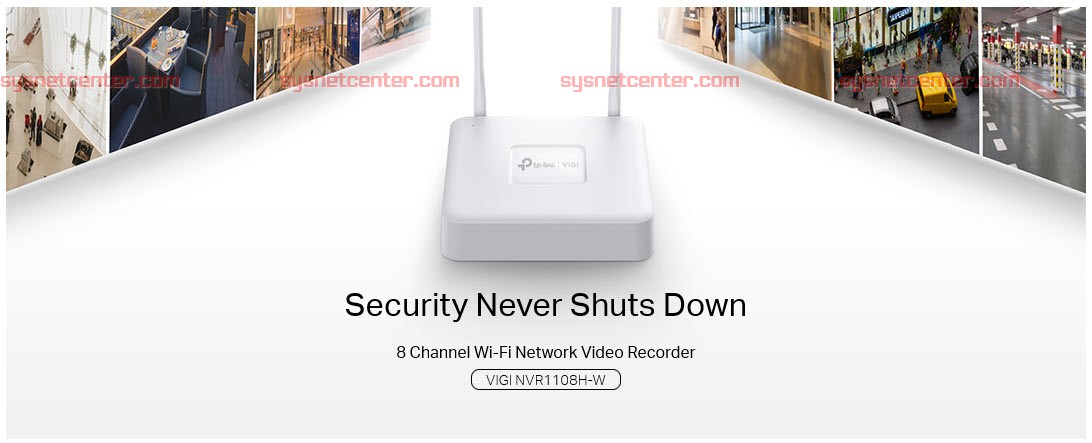 VIGI NVR1108H-W TP-Link NVR 8-Channel Wi-Fi Network Video Recorder