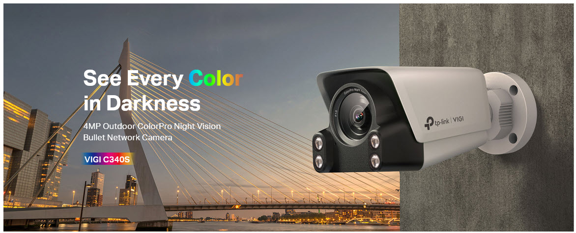 VIGI C340S TP-Link 4MP Outdoor ColorPro Night Vision Bullet Network Camera