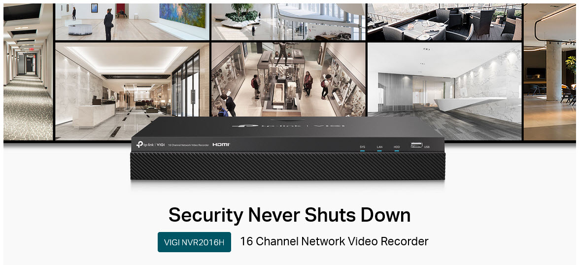 VIGI NVR2016H NVR 16 Channel Network Video Recorder 4K