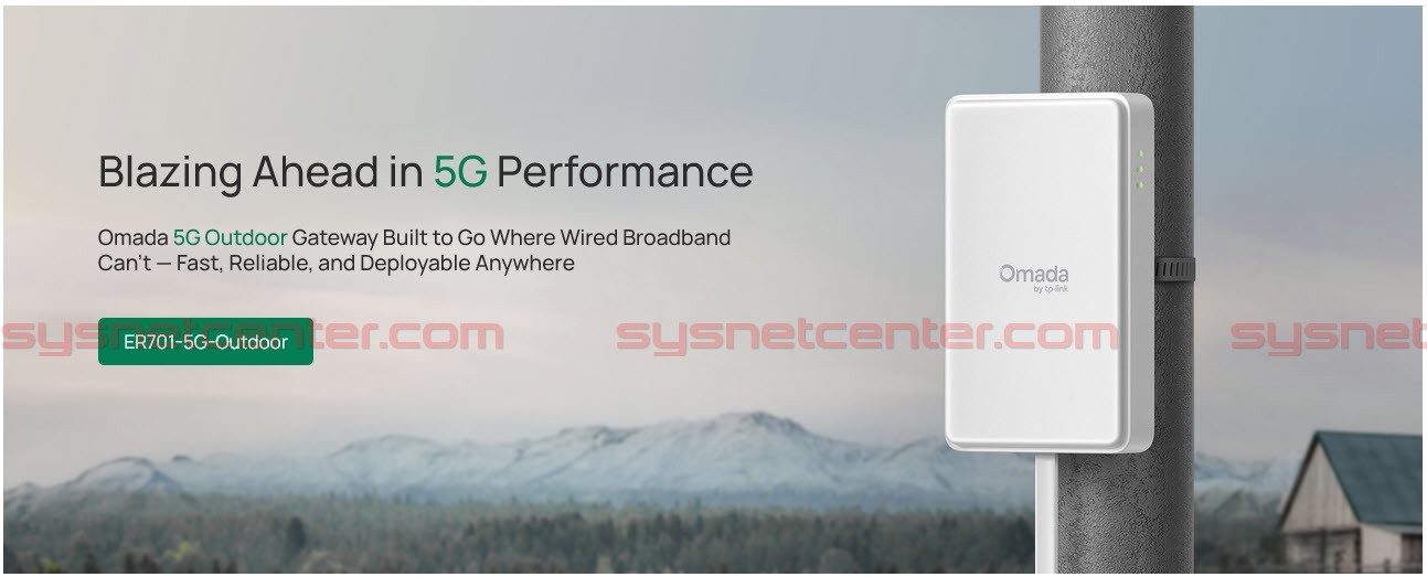 ER701-5G-Outdoor TP-Link Omada 5G Outdoor Gateway, 2.5G PoE In, Dual Nano SIM, Cloud Managed, IP66