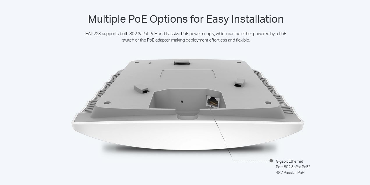Multiple PoE Options for Easy Installation
