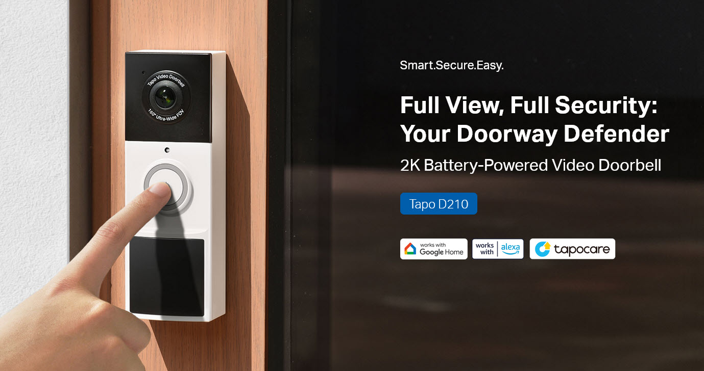 TP-LINK Tapo D210 Video Doorbell Camera กริ่งพร้อมกล้องไร้สาย