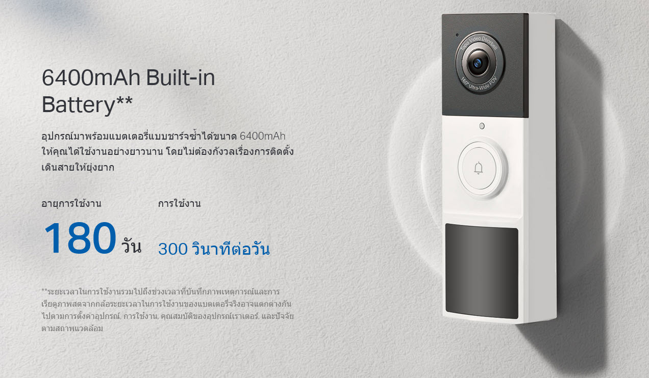 TP-LINK Tapo D210 Video Doorbell Camera กริ่งพร้อมกล้องไร้สาย