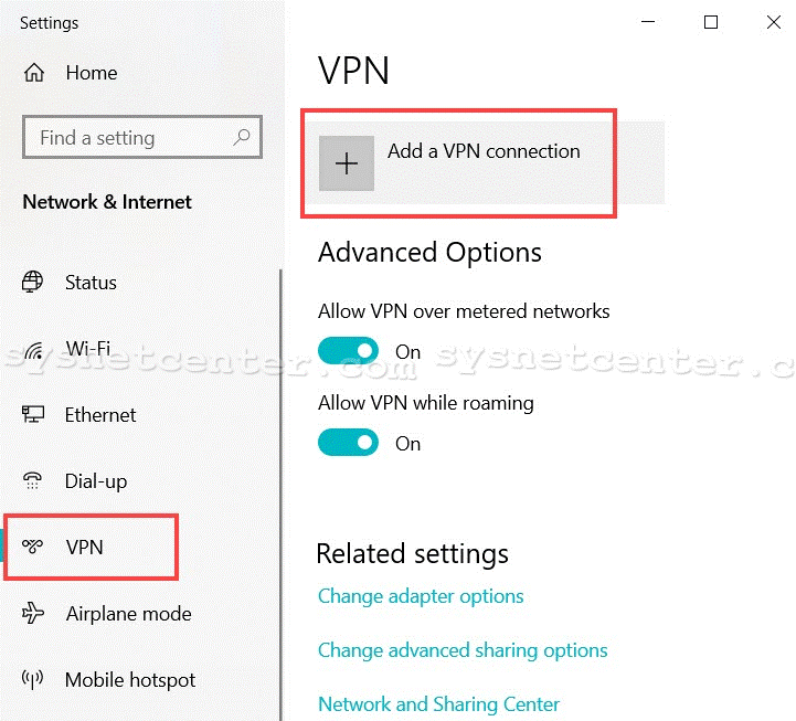 allow vpn over metered networks